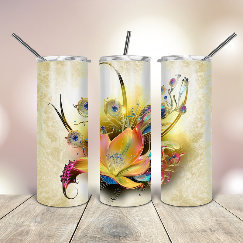 Floral Design Png Tumbler Wrap 20 Oz skinny tapered straight template digital download sublimation graphics instant download sublimation.jpg
