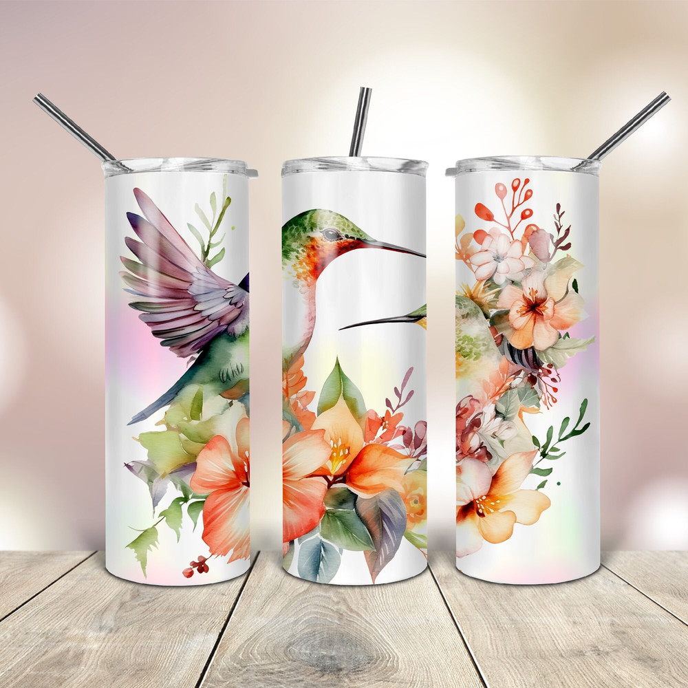 Hummingbird Png Tumbler wrap 20 Oz skinny tapered straight template digital download sublimation graphics instant download sublimation.jpg