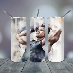 Watercolor Sports Man Tumbler  20 Oz, Gift For Lover, Gift For Her