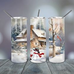Winter Landscape Tumbler 20 Oz, Gift For Lover, Gift For Her