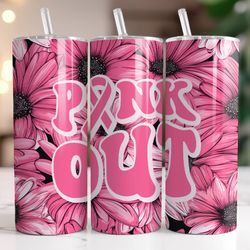 breast cancer awareness tumbler, 20 oz skinny tumbler, gift for lover, gift for her