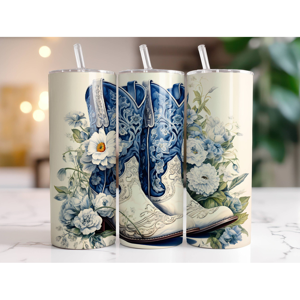 Coastal Cowgirl Tumbler Wrap PNG, Sublimation Digital Download, 20oz Skinny Tumbler Design, Instant Digital Download Only, Country Western.jpg