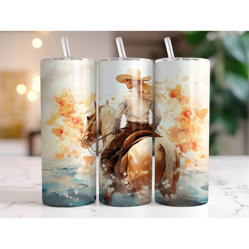 Coastal Cowgirl Tumbler Wrap PNG, Sublimation Digital Download, 20oz Skinny Tumbler Design, Instant Digital Download Only, Western Tumbler.jpg