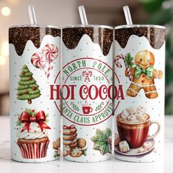 Hot Chocolate Tumbler, 20 oz Skinny Tumbler, Gift For Lover, Gift For Her