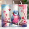 Valentines Bird Tumbler Wrap PNG 20 oz Skinny Tumbler Sublimation Design Instant Digital Download Only, Pink Valentines Day Tumbler Wrap.jpg