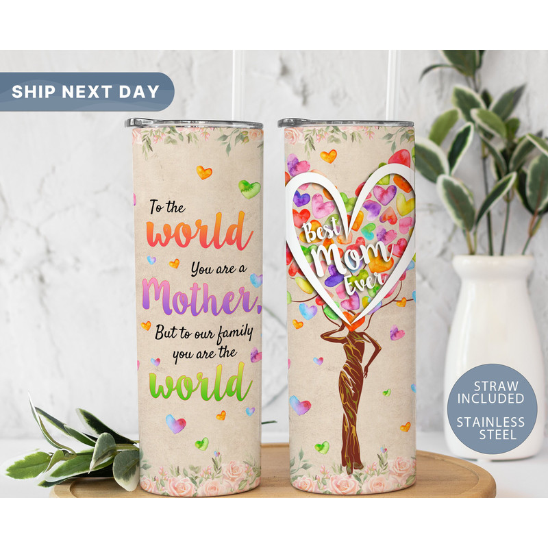 Best Mom Ever Tumbler Cup, Mothers Day Tumbler Mug, tumbler for Mothers, 20oz Skinny Tumbler for Mom, Mothers Day Gift, (TM-95BEST).jpg