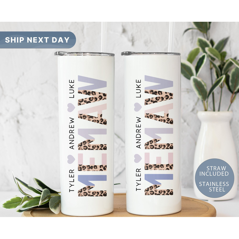 Memaw Tumbler, Grandma Memaw Tumbler, Mothers Day Grandma Gift, Personalized Tumbler for Grandmother, Retro Tumbler, (TM-115 Memaw).jpg