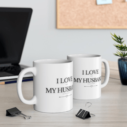 I Love My Husband Ceramic Mug, Gifts For Couples, Bridal Shower Gifts, Just Married Coffee Cups, Gifts For Bridal Party