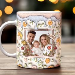 personalised floral mug, ceramic coffee mug, funny coffee mug