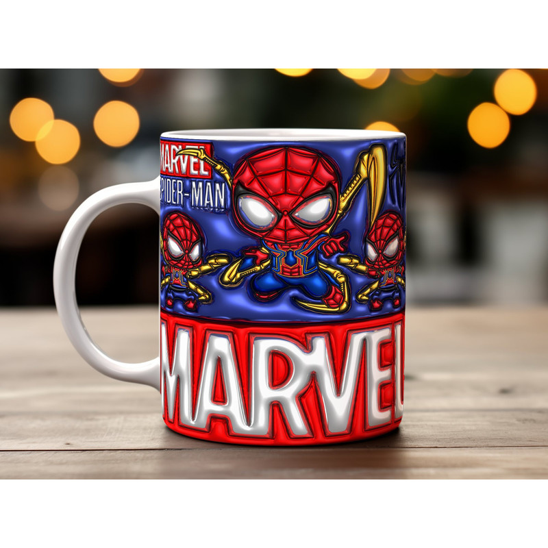Spiderman Sublimation Mug Design Download PNG, 11 - 15 Oz Digital Mug Wrap PNG Download 2.jpg