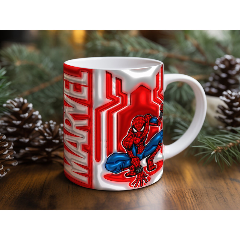 Spiderman Sublimation Mug Design Download PNG, 11 - 15 Oz Digital Mug Wrap PNG Download.jpg
