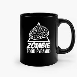 zombie food pyramid ceramic mugs, gift for him, gift for her