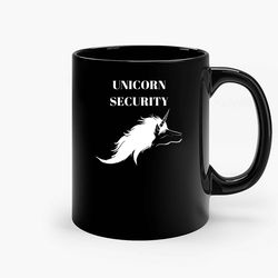 Unicorn Security Ceramic Mug, Funny Coffee Mug, Custom Coffee Mug