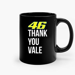 Valentino Rossi Vr 46 Grazie Thank You Vale Ceramic Mug, Funny Coffee Mug, Custom Coffee Mug