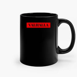 valhalla red ceramic mug, funny coffee mug, custom coffee mug