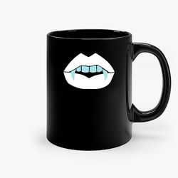 Vampire White Ceramic Mug, Funny Coffee Mug, Custom Coffee Mug