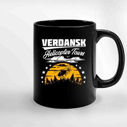 Verdansk Helicopter Tours Ceramic Mug, Funny Coffee Mug, Custom Coffee Mug