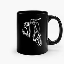 vespa 01 ceramic mug, funny coffee mug, custom coffee mug