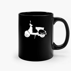 Vespa Classic Ceramic Mug, Funny Coffee Mug, Custom Coffee Mug