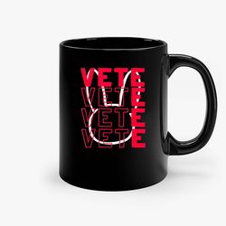 Vete E E E Trap Bunny Silhouette Bad Doodle Ceramic Mug, Funny Coffee Mug, Custom Coffee Mug