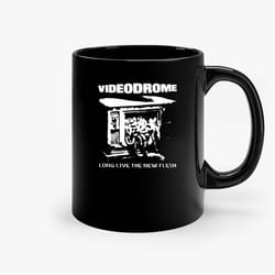 videodrome 1983 david cronenberg debbie harry james woods ceramic mug, funny coffee mug, custom coffee mug