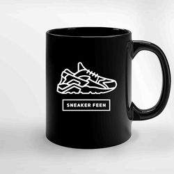 sneaker feen tee sneaker addict black ceramic mug, funny gift mug, gift for her, gift for him