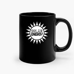 solar energy black ceramic mug, funny gift mug, gift for her, gift for him