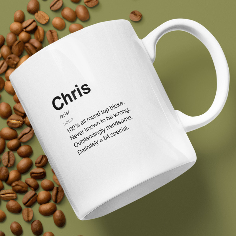 Chris Definition Ceramic Mug, Sarcastic Chris Mug, Funny Chris Gift, Personalised Chris Mug, Custom Chris Mug.jpg