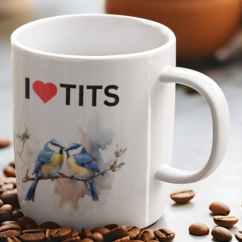 I Love Tits Mug, Birdwatching Mug, I Love Tits Gift, Bird Lover Mug, Gift For Birdwatcher, Twitcher Mug.jpg