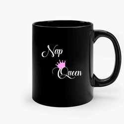 nap queen fitted ceramic mug, funny coffee mug, gift mug