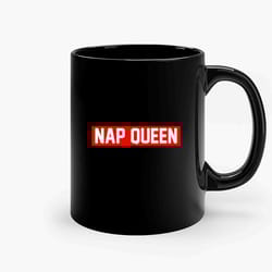 nap queen red ceramic mug, funny coffee mug, gift mug
