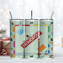 Monopoli Skinny 20Oz Tumbler Game Tumbler, Skinny Tumbler, Birthday Cup, Tumbler Gift Mug