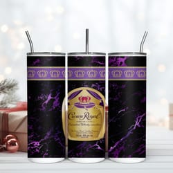 black crown royal 20oz, 20oz tumbler, skinny tumbler, birthday cup, tumbler gift mug