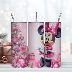 Christmas Tree Minnie 3D 20 oz Skinny Tumbler, 20 Oz Skinny Tumbler, Birthday Cup, Tumbler Gift Mug