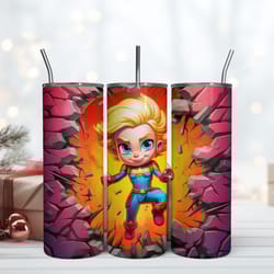 flash super power 3d skinny tumbler, 20 oz skinny tumbler, birthday cup, tumbler gift mug