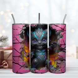 black panthers 3d inflated tumbler, 20 oz skinny tumbler, birthday cup, tumbler gift mug