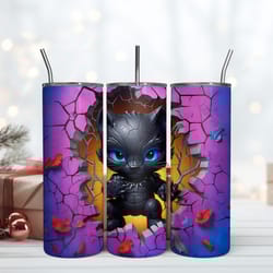 3d inflated cute panther tumbler, 20 oz skinny tumbler, birthday cup, tumbler gift mug