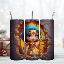 3d inflated tumbler hero, 20 oz skinny tumbler, birthday cup, tumbler gift mug