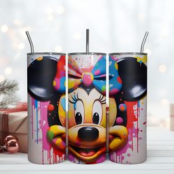 Minnie Mouse Disney Tumbler, Skinny Tumbler, Birthday Cup, Tumbler Gift Mug