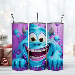 sulley monster disney 20oz, skinny tumbler, birthday cup, tumbler gift mug