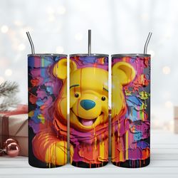 Winnie The Pooh Tumbler, Skinny Tumbler, Birthday Cup, Tumbler Gift Mug