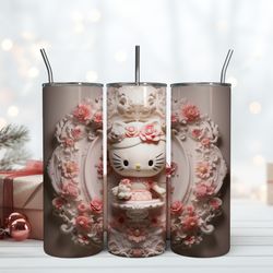 3D Royal Hello Kitty Tumbler, Birthday Gift Mug, Skinny Tumbler, Gift For Kids