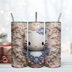 3D Retro Hello Kitty 20oz Tumbler, Birthday Gift Mug, Skinny Tumbler, Gift For Kids