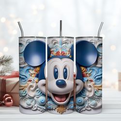 Floral Mickey Mouse, Birthday Gift Mug, Skinny Tumbler, Gift For Kids