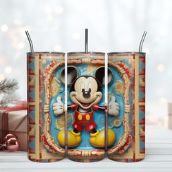 3D Mickey Mouse Tumbler, Birthday Gift Mug, Skinny Tumbler, Gift For Kids
