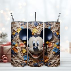 3D Royal Mickey Head Tumbler, Birthday Gift Mug, Skinny Tumbler, Gift For Kids