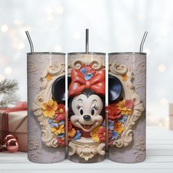 Minnie Red Dress Tumbler 20oz Minnie Mickey Tumbler, Birthday Gift Mug, Skinny Tumbler, Gift For Kids