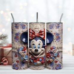 Minnie Smile Skinny 20oz Tumbler Minnie Mouse, Birthday Gift Mug, Skinny Tumbler, Gift For Kids