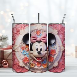 3D Minnie Skinny 20oz Minnie Tumbler, Birthday Gift Mug, Skinny Tumbler, Gift For Kids