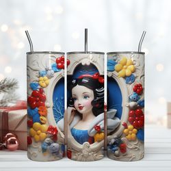 Beautiful Snow White 20oz, Birthday Gift Mug, Skinny Tumbler, Gift For Kids
